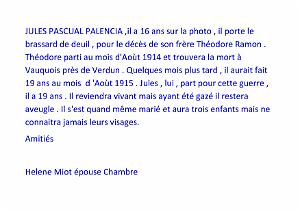 GUERRE 14-18 JULES PASCUAL PALENCIA FRERE DE MA GRAND MERE MATERNELLE